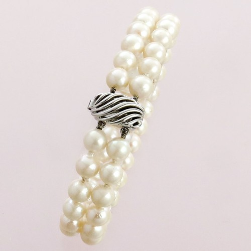 Perlen armband 585er weißgold - armband,