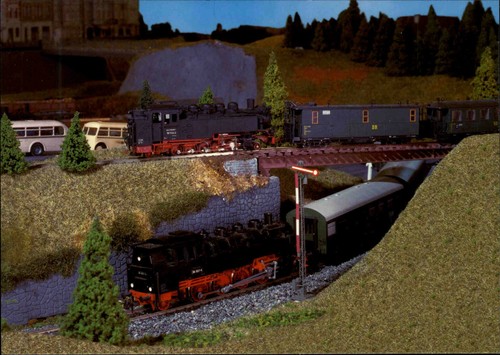 Modell eisenbahn postkarte - modell-eisenbahn,