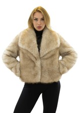 Damen Fake Fur Faux Fur Jacke