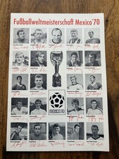WM 1970 Fussball Autogramme Nationalmannschaft und Briefmarken, Serien-Nr. 1301