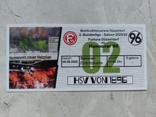 Fan Sammler Ticket 2.Bundesliga 2025/26 Fortuna Düsseldorf vs Hannover 96