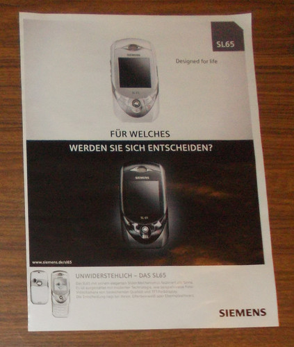 Seltene werbung siemens sl45 - werbung,