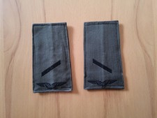 BUNDESWEHR DIENSTGRADABZEICHEN - HEER - RANGSCHLAUFEN WEISS AUF OLIV - KLETT!!