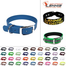 BioThane Halsband Halsung Hundehalsband 19mm breit Dornschnalle Aufdruck Polster