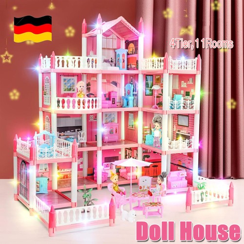 Puppenhaus mit möbeln und - puppenhaus,mit,