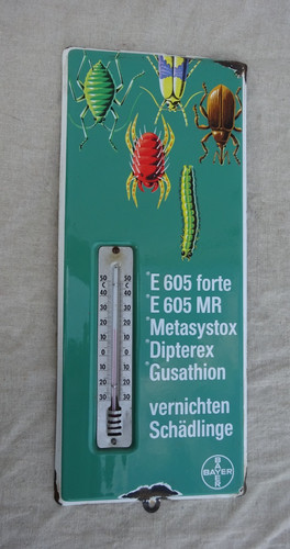 Emailschild thermometer bayer - emailschild,