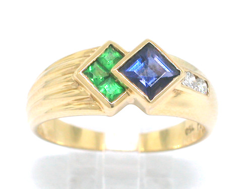 Tsavorit ring 750 - tsavorit,