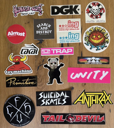 Skateboard logo stickerset - skateboard,