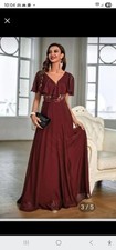 Abendkleid Lang Farbe Bordeaux Größe 40/42 Neu ohne Etikett 