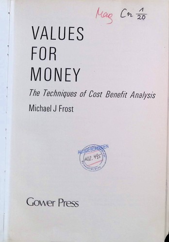 Values for money the - values,