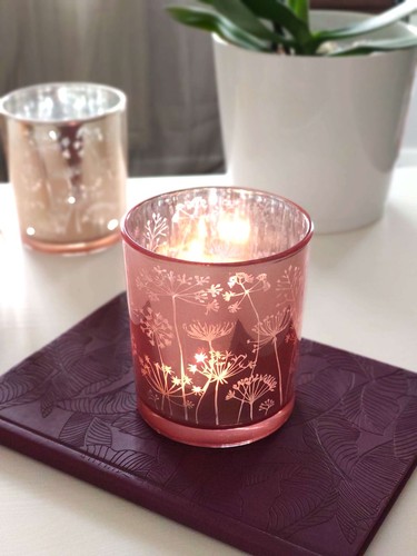 2er set glas windlicht - glas,