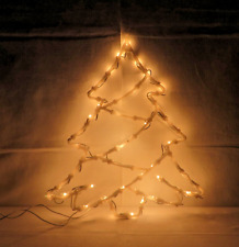 Lichterkette in Weihnachtsbaum-Form, 50 Birnen, warmweiss leuchtend, Glasbirnen-