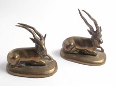 Vintage Messing Paar sitzende