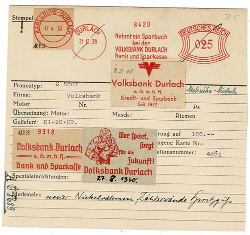 Durlach 1929 volksbank bild - durlach,