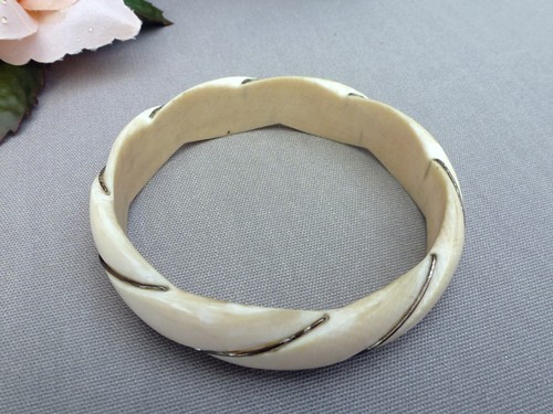 Antik horn armreif armband - armreif,