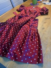 Megasüßes Kleid von Diane von Fürstenberg Gr. 6 100% Seide weinrot mit Polkadots