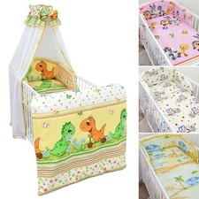 Baby Bettwäsche Bettset 5-tlg Bettgarnitur Nestchen Chiffon Himmel