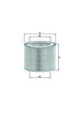 MAHLE LX3009 Air Filter Fits