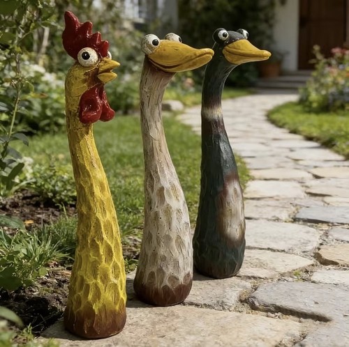 3er set deko fenster huhn - set,