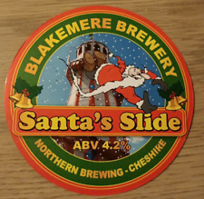 BLAKEMERE BREWERY - SANTA'S SLIDE - CHRISTMAS ALE - Real Ale Pump Clip Front