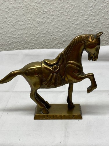 Messing figur massiv pferd auf - messing,
