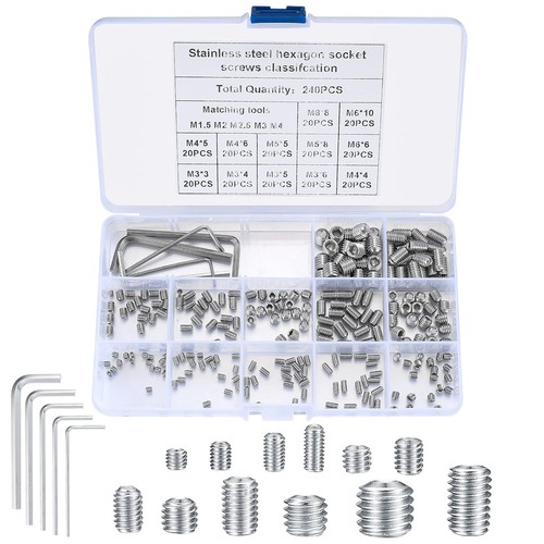 Edelstahl schrauben set - edelstahl, 240