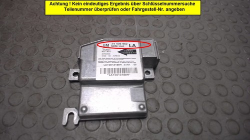 Steuergerät airbag opel corsa - steuergerät,