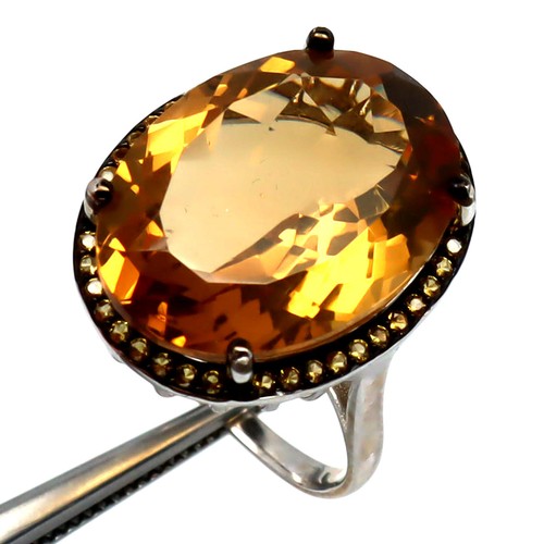 Golden yellow citrin saphir - golden,