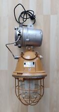 INDUSTRIAL FABRIKLAMPE BUNKERLAMPE LEUCHTE ORIGINAL VINTAGE EX EOW LAMPE DDR