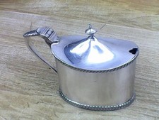 ANTIKER SILBER SENFTOPF MIT