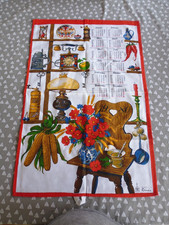 Kalendertuch 1980 - 43,0 x 65,0 cm Geschirrhandtuch Stoffkalender Textilkalender