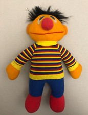 Ernie Stofftier Kuscheltier Vintage Blaue Hose Kariertes Hemd Sesamstraße