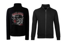 Sweatshirtjacke Schwarz Biker
