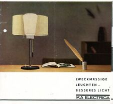 IKA ELECTRICA Prospekt LEUCHTEN Hängeleuchte Tischleuchte Deckenleuchte Lampe