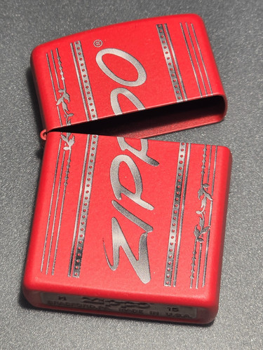 Zippo old logo print - red, (nur