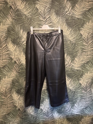 Damenhose schwarz kunstleder - schwarz,