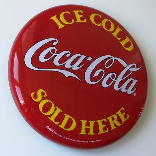Coca cola altes metallschild - =,