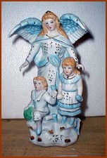 Porzellan Figur Porzellanfigur Schutzengel Engel Kinder z104