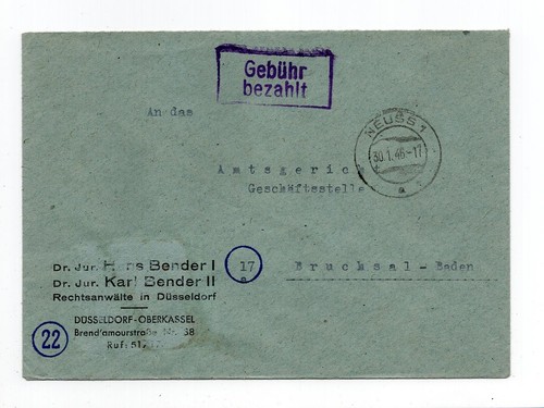 Gebühr bezahlt brief - gebühr,