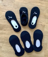 Sneakersocken, 3 x Puma Mid Cut, 3 x No Name, Schwarz, Gr. 38, Neu!