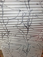 Plissee Klemmfix ohne Bohren Faltrollo Fenster Verspannt Weiß Muster 80x150cm