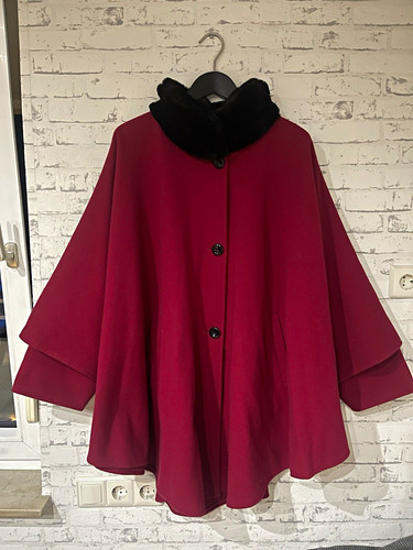 Damen wollcape milo coats rot - damen,