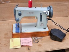 Jones D59 Vintage elektrische Nähmaschine mit Bedienungsanleitung