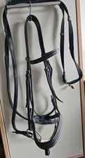 Pferdetrense Cob oder VB, schwarz, mit Wassertrense