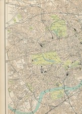 KARTE Teller 61 "London" aus dem Royal Atlas of England & Wales 35 cm x 46 cm; -