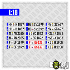 Nummernschilder 1:18 Modellbau