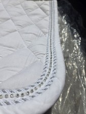 Dressurschabracke + Fliegenhaube Turnier STRASS WEISS