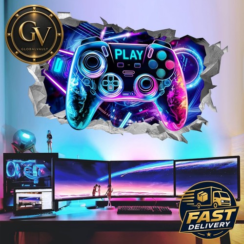 Gamer wandtattoo gaming - 3d,