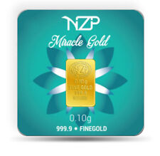 1 GOLDBARREN 0,10 GRAMM - NZP Gold Barren 999,9 0,1g 0,10g  Zertifikat NEU + OVP