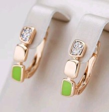 Luxus Ohrringe, Creolen 585 Rolled Roségold Walzgold überzogen mit Zirkonia 2,2g